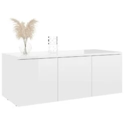 VidaXL Tv-meubel 80x34x30 Cm Spaanplaat Hoogglans Wit -Woonmeubelwinkel 9ccbf810557b4ca185be7a809f77bc8b