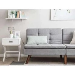 Beliani Driezitsbank - RONNE Grijs Polyester -Woonmeubelwinkel 9d27cb4c933e423f9a24bdfc0941fe7b