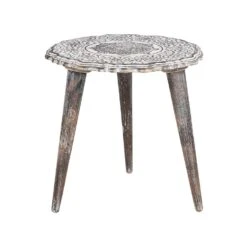 Beliani Tafelset ADRO - Donkere Houtkleur Mangohout -Woonmeubelwinkel a79b99f2da2c46beb50ff1dd4cbb9911