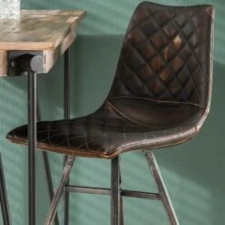 Vinz Barstoel 65cm - Lederlook - Multikleur -Woonmeubelwinkel a7aaf59ad34b48f381bf47486057a13c