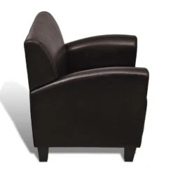 VidaXL Fauteuil Kunstleer Donkerbruin -Woonmeubelwinkel ac42913aa4bf4943b7652689ccfff72b