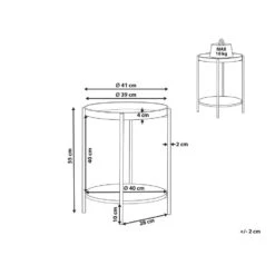 Beliani Bijzettafel BORDEN - Zwart Ijzer -Woonmeubelwinkel b2dd276fd3624a22a77b16ccdb8c9c4e