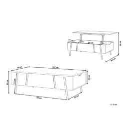 Beliani Salontafel BLACKPOOL - Lichte Houtkleur Spaanplaat -Woonmeubelwinkel b381aa63e3894942986af724521eba8d