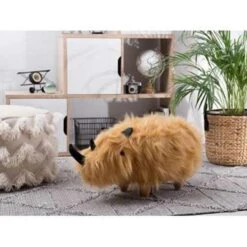 Beliani Dierenhocker WOOLLY - Beige Nepbont -Woonmeubelwinkel b64a76a1e6f24770b770cf7a9ee648cf