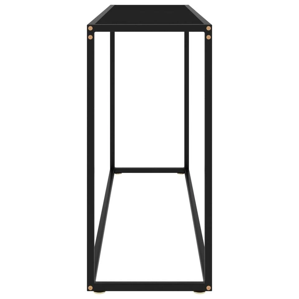 VidaXL Wandtafel 120x35x75 Cm Gehard Glas Zwart 4 VidaXL Wandtafel 120x35x75 Cm Gehard Glas Zwart - Afbeelding 2