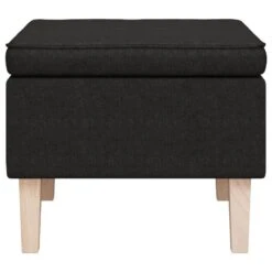 VidaXL Kruk Met Houten Poten Stof Zwart 8 VidaXL Kruk Met Houten Poten Stof Zwart -Woonmeubelwinkel b919c6eaf9c549c1a1497392f5b441bb