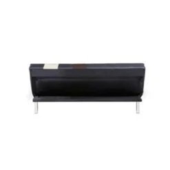 Beliani Driezitsbank - OLSKER Zwart Kunstleer -Woonmeubelwinkel bb6783bb2d9445619b41652b1ebfa708