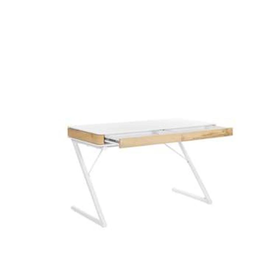 Beliani Bureau FONTANA - Wit Mdf 6 Beliani Bureau FONTANA - Wit Mdf - Afbeelding 4