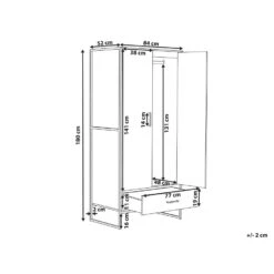 Beliani Kledingkast SCHWEDT - Lichte Houtkleur Vezelplaat 8 Beliani Kledingkast SCHWEDT - Lichte Houtkleur Vezelplaat -Woonmeubelwinkel c1a507fcac8c44b4a32c4fdabb16a5e3