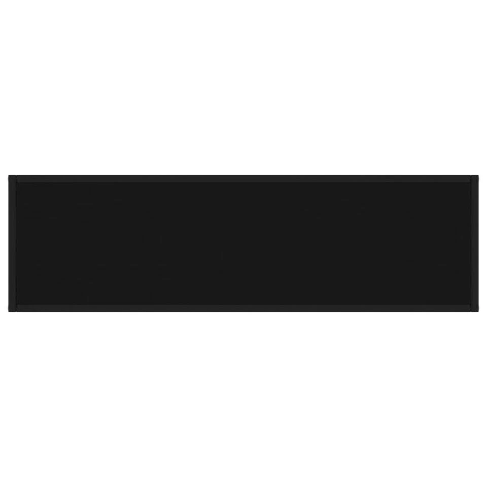 VidaXL Wandtafel 120x35x75 Cm Gehard Glas Zwart 5 VidaXL Wandtafel 120x35x75 Cm Gehard Glas Zwart - Afbeelding 3