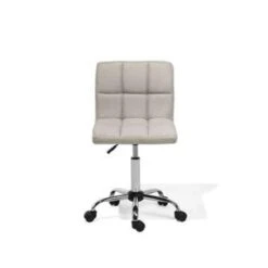 Beliani Bureaustoel MARION - Beige Polyester -Woonmeubelwinkel c62414fc946341fd9d9347bcdf9d3a58