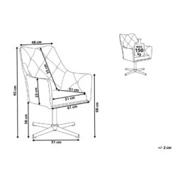 Beliani Fauteuil VAKSALA - Grijs Fluweel -Woonmeubelwinkel c9a2294f583e4dc694b499826ddb80b6