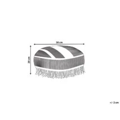 Beliani Poef OULAD - Wit Katoen -Woonmeubelwinkel c9d4b0627fcb4050982ed72e7022482d