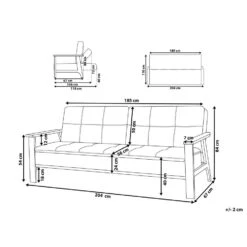 Beliani Slaapbank - TJORN Beige Polyester -Woonmeubelwinkel ca7085d3a1f64eaeaed2447b954f77dd