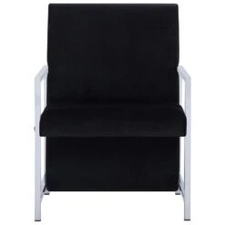 VidaXL Fauteuil Met Chromen Poten Fluweel Zwart 9 VidaXL Fauteuil Met Chromen Poten Fluweel Zwart -Woonmeubelwinkel cad1001d6ba54cf3a13360753a3ae743