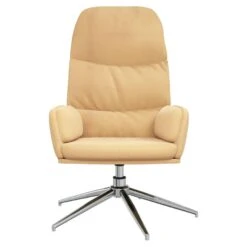 VidaXL Relaxstoel Kunstsuède Crèmewit -Woonmeubelwinkel cb15f7ded0f244de8aa800eec4978124