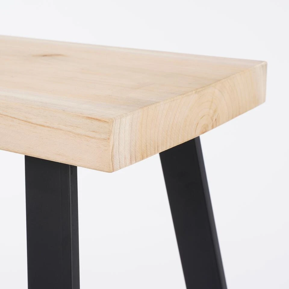 Mica Decorations Plano Bank - L92 X B31 X H46 Cm - Lichtbruin 4 Mica Decorations Plano Bank - L92 X B31 X H46 Cm - Lichtbruin - Afbeelding 2