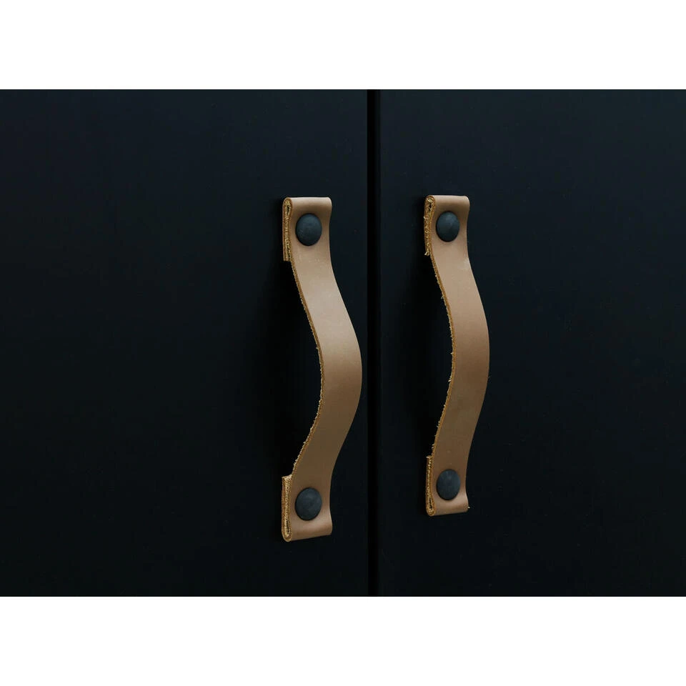 Bopita Floris 3-deurskast - Mat Zwart/Naturel 5 Bopita Floris 3-deurskast - Mat Zwart/Naturel - Afbeelding 3