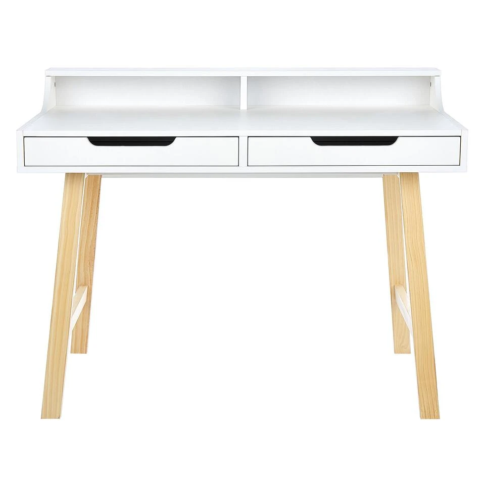 Beliani Bureau BARIE - Wit Mdf 6 Beliani Bureau BARIE - Wit Mdf - Afbeelding 4