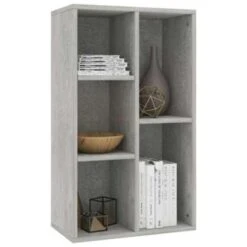 VidaXL Boekenkast/dressoir 50x25x80 Cm Spaanplaat Betongrijs -Woonmeubelwinkel d1bdf79e3fc048a88c767d35126743db