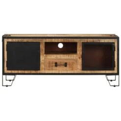 VidaXL Tv-meubel 110x31x46 Cm Ruw Mangohout -Woonmeubelwinkel d47e2d55cde843dcaffa6f986407099b