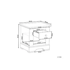 Beliani Nachtkast WINGLAY - Wit Spaanplaat -Woonmeubelwinkel d584711f82024a15b85b179da7caff5d