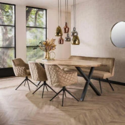 Diego Eetkamerbank Velvet - Stof - Beige 7 Diego Eetkamerbank Velvet - Stof - Beige -Woonmeubelwinkel d6cba83be925486a8f2ed85d04af58ff