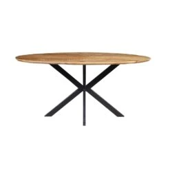 Eettafel Bologna 300x130cm - Mangohout - Bruin - Ovaal -Woonmeubelwinkel d912983a04c546ab81a83c6a87759fcd