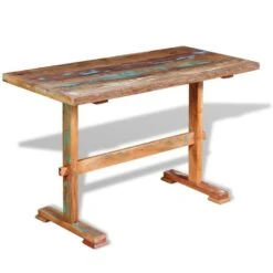 VidaXL Eettafel Op Voet 120x58x78 Cm Massief Gerecycled Hout 9 VidaXL Eettafel Op Voet 120x58x78 Cm Massief Gerecycled Hout -Woonmeubelwinkel db97aa0ac5504dfa810d8d730f3a28db
