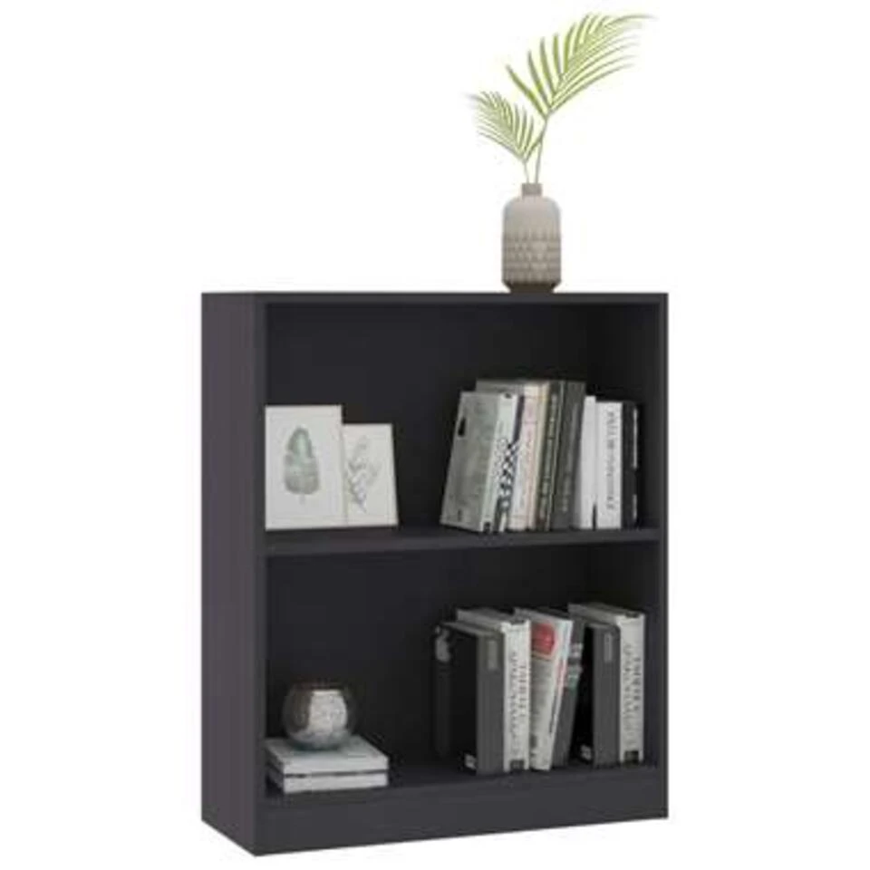 VidaXL Boekenkast 60x24x74,5 Cm Bewerkt Hout Grijs 5 VidaXL Boekenkast 60x24x74,5 Cm Bewerkt Hout Grijs - Afbeelding 3