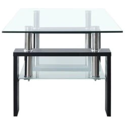 VidaXL Salontafel 95x55x40 Cm Gehard Glas Transparant En Zwart 8 VidaXL Salontafel 95x55x40 Cm Gehard Glas Transparant En Zwart -Woonmeubelwinkel e21650910c1749dca565cc819594073d