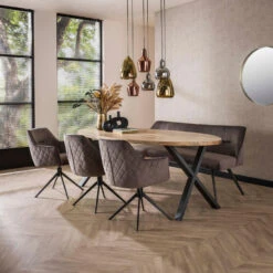 Diego Eetkamerbank Velvet - Stof - Grijs 7 Diego Eetkamerbank Velvet - Stof - Grijs -Woonmeubelwinkel e3f7771d5100476abde53d2a1f277263