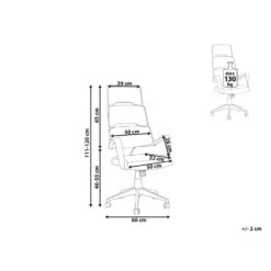 Beliani Bureaustoel GRANDIOSE - Blauw Polyester 8 Beliani Bureaustoel GRANDIOSE - Blauw Polyester -Woonmeubelwinkel e57a0cc46992482c83e158862dc0f91c