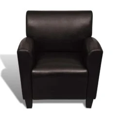 VidaXL Fauteuil Kunstleer Donkerbruin -Woonmeubelwinkel e8ea6367ed9442b3997182d51cb4bbab