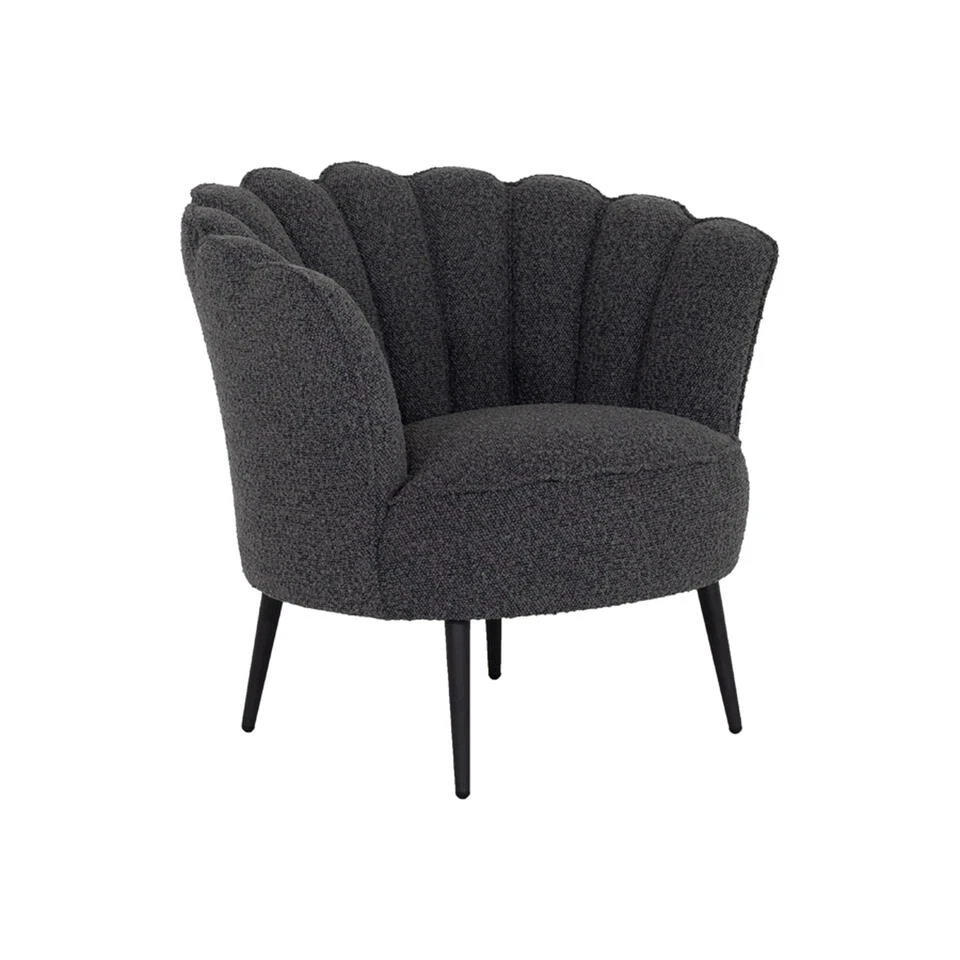 Giga Meubel Fauteuil Bouclé Stone - 57x85x80cm - Jada 5 Giga Meubel Fauteuil Bouclé Stone - 57x85x80cm - Jada - Afbeelding 3