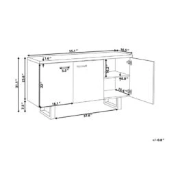 Beliani Sideboard TIMBER - Donkere Houtkleur Mdf -Woonmeubelwinkel ef479b76e86345448ce6141fa79df12a