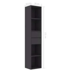VidaXL Boekenkast 36x30x171 Cm Spaanplaat Grijs -Woonmeubelwinkel f0421eb41cb84c79ba4eb8fc8888f837