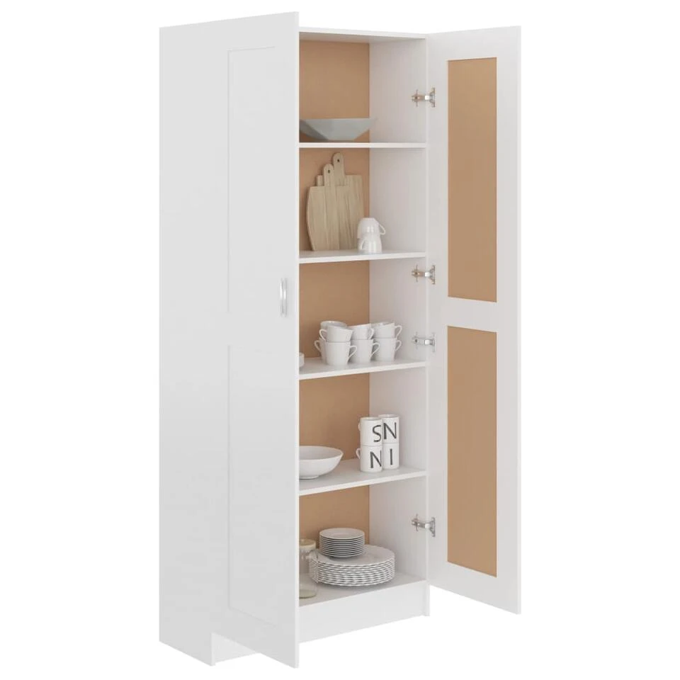 VidaXL Boekenkast 82,5x30,5x185,5 Cm Spaanplaat Wit 6 VidaXL Boekenkast 82,5x30,5x185,5 Cm Spaanplaat Wit - Afbeelding 4