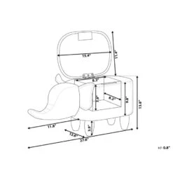 Beliani Dierenhocker ELEPHANT - Bruin Kunstleer 9 Beliani Dierenhocker ELEPHANT - Bruin Kunstleer -Woonmeubelwinkel f77286a5c1d7493b9f50ecab609b3e16