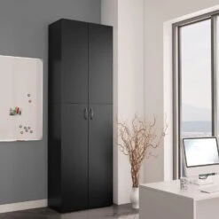 VidaXL Kantoorkast 60x32x190 Cm Bewerkt Hout Zwart -Woonmeubelwinkel f81177f1fe944c3c89cf4076e850f4d1