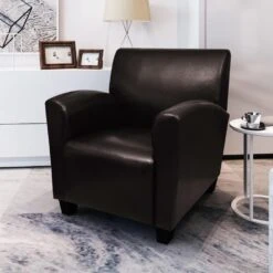 VidaXL Fauteuil Kunstleer Donkerbruin -Woonmeubelwinkel f865d145953e4ea59ed3d8c7b42c4e81