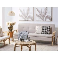 Beliani Slaapbank - TJORN Beige Polyester -Woonmeubelwinkel fbb79291f75c4569bb94fed1f5614dd6