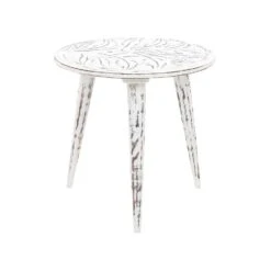 Beliani Tafelset CHANDRA - Wit Mangohout -Woonmeubelwinkel fd21e1f082954e4390b1f2171651bc81