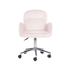 Beliani Bureaustoel PRIDDY - Roze Fluweel -Woonmeubelwinkel fdcd7a30b3c34bd5a7abeca85394226c