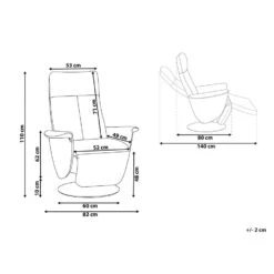 Beliani TV-fauteuil PRIME - Grijs Kunstleer -Woonmeubelwinkel fdd8dbb49fee472ca293ca08319ed623