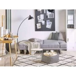 Beliani Slaapbank - YORK Grijs Polyester -Woonmeubelwinkel ffb4145eac204473a35033ca00db3eba