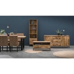 Dressoir Trevor - Bruin - 80x165x45 Cm -Woonmeubelwinkel sf 10603252 9050